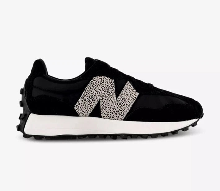 New Balance 327 Black Animal Leopard Print Ladies Women's Trainers - All sizes